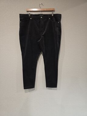 Banana Republic Womens Black Corduroy Slim Tapered Pants